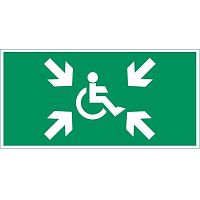 Пиктограмма Безопасная зона МГН 300х150мм для авар-эвакуац св-ка Vision/IP65 Basic | код V5-EM03-60.003.032 | Вартон