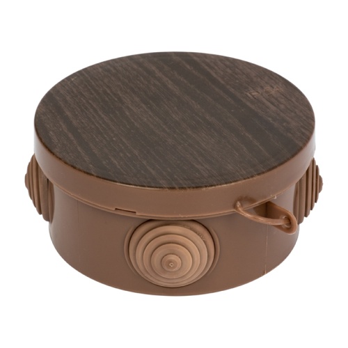 Коробка распаячная КМР-040-039 с крышкой (85х40) 4 мембранных ввода тёмное дерево IP54 PROxima | код plc-kmr-040-039-t | EKF Коробка распаячная КМР-040-039 с крышкой (85х40) 4 мембранных ввода тёмное дерево IP54 PROxima | код plc-kmr-040-039-t | EKF