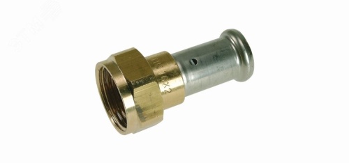 Муфта накидная гайка, плоское уплотнение, латунь пресс, 32x1 | код 26P-32Z06 | Henco