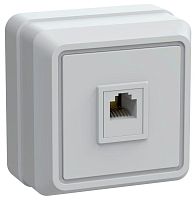 Розетка телефонная 1xRJ11 ОКТАВА, белый | код. ETO10-K01-DC | IEK