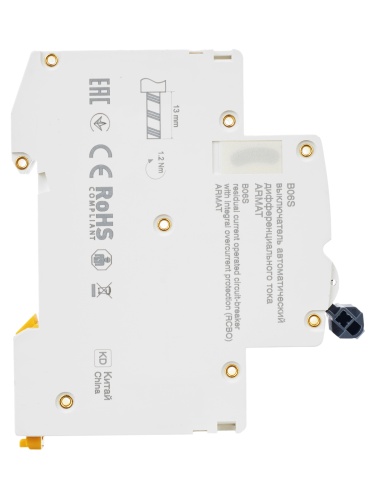 ARMAT Автоматический выключатель дифференциального тока B06S 1P+NP C13 30мА тип A (18мм) | код AR-B06S-1N-C13A030 | IEK  фото 5