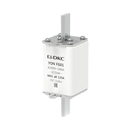 Предохранитель YON ножевого типа FG1 125А 690V характеристика aR | код 1FG01-0125-690V-AR | DKC