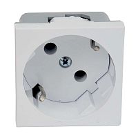 Розетка QUADRO белая 16 A, 250 V AC QS 45X45 (BB) | код QS 45X45_HB | KOPOS