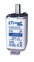 Предохранитель M00UQU-N/25A/690V gR (50kA) | код 004331205 | ETI