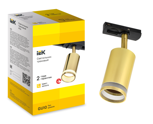 Светильник 4116 декоративный трековый поворотный GU10 золото IEK LT-USB0-4116-GU10-1-K22 фото 3