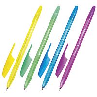 Ручка шариковая BRAUBERG X-333 NEON, СИНЯЯ, корпус тонированный ассорти, узел 0,7 мм, линия письма 0,35 мм, 142829 | код 142829 | BRAUBERG