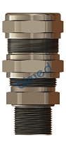 Кабельный ввод Ex для экранированного и бронированного кабеля SWB-STA M25x1.5 IP68 12-20 / 16-26 мм никелированная латунь силикон силиконовая прокладка KBAO2LMBNS-WS, KBAO2LMBNS-WS | код KBAO2LMBNS-WS | KLEMSAN