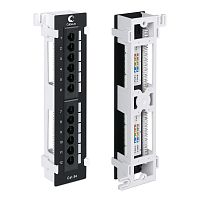Патч-панель PL-12-Cat.5e-WL-Dual IDC настенная, 12 портов RJ-45, категория 5е, с подставкой (PL-12-Cat.5e-WL-Dual IDC) | код 7004c | Cabeus
