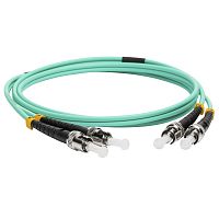 Патч-корд оптический LANMASTER, дуплексный, ST/PC-ST/PC, OM3, LSZH, 20 м | код LAN-2ST-2ST/OM3-20 | LANMASTER