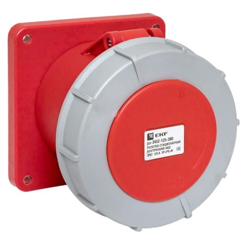 Розетка стационарная внутренняя 3452 3Р+РЕ+N 125А 380В IP67 PROxima | код ps-3452-125-380 | EKF фото 2 Розетка стационарная внутренняя 3452 3Р+РЕ+N 125А 380В IP67 PROxima | код ps-3452-125-380 | EKF фото 2