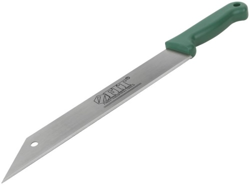 Нож для резки теплоизоляционных плит лезвие 340х50мм высокоуглеродистая сталь мягкая пластиковая ручка FIT 10640 фото 2 Нож для резки теплоизоляционных плит лезвие 340х50мм высокоуглеродистая сталь мягкая пластиковая ручка FIT 10640 фото 2