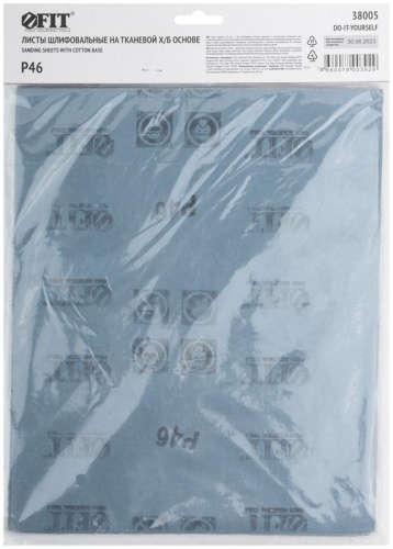 Лист шлифовальный на тканевой основе алюм./оксидный абразивный слой 230х280мм (уп.10шт) Р 46 FIT 38005 фото 4 Лист шлифовальный на тканевой основе алюм./оксидный абразивный слой 230х280мм (уп.10шт) Р 46 FIT 38005 фото 4