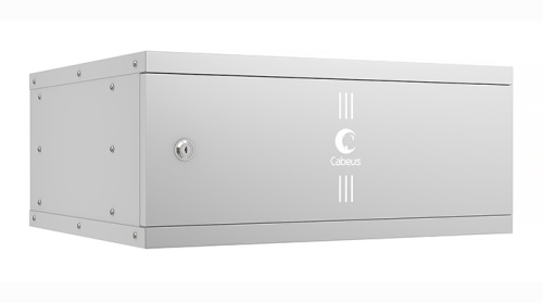 Cabeus WSC-05D-4U55/45m Шкаф телекоммуникационный настенный 19 4U, серия LIGHT разборный, дверь металл, цвет серый | код 10185c | Cabeus