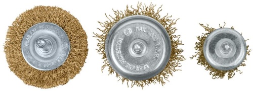 Корщетки со штифтом, набор 3 шт (колесо 50 мм / чашка 50 мм / венчик 25 мм) | код 38563 | FIT фото 2 Корщетки со штифтом, набор 3 шт (колесо 50 мм / чашка 50 мм / венчик 25 мм) | код 38563 | FIT фото 2