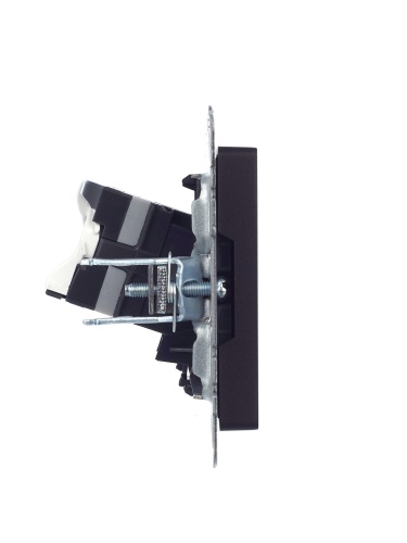 BRITE Розетка компьютерная RJ45 кат.5E РК10-БрЧ черный | код BR-K10-1-K02 | IEK фото 2