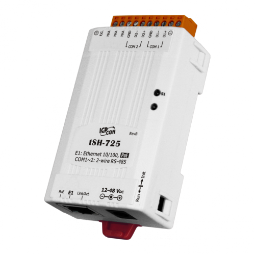 tSH-725 CR Tiny Serial Port Sharer with PoE and 2 RS-485 Ports (RoHS) | код 00-06103994 | ICP DAS