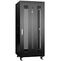 Cabeus ND-05C-27U60/100-BK Шкаф монтажный телекоммуникационный 19 напольный для распределительного и серверного оборудования 27U 600x1000x1388mm (ШхГхВ) передняя и задняя перфорированные двери, ручка с замком, цвет черный (RAL 9004) | код 8533c (0)