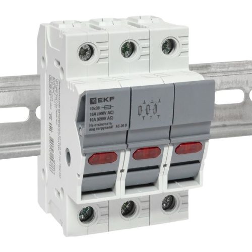 Предохранитель-разъединитель DF 10х38 3Р (тип ПВЦ) | код df103-e | EKF фото 3 Предохранитель-разъединитель DF 10х38 3Р (тип ПВЦ) | код df103-e | EKF фото 3
