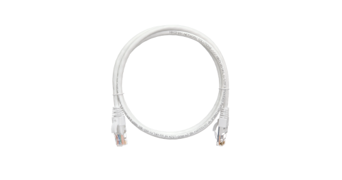 Шнур коммутационный NIKOMAX U/UTP 4 пары, Кат.5е (Класс D), 100МГц, 2хRJ45/8P8C, T568B, заливной, с защитой защелки, многожильный, BC (чистая медь), 24AWG (7х0,205мм), PVC нг(А), белый, 3м | код NMC-PC4UD55B-030-WT | NIKOMAX
