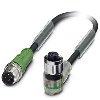 Кабель для датчика / исполнительного элемента SAC-4P-M12MS/0,3-PUR/M12FR-3L | код 1668519 | PHOENIX CONTACT