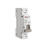 Автоматический выключатель ВА 47-63N 1P 3А (D) 4,5 кА PROXIMA EKF | код M634103D | EKF
