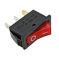 Клавишный переключатель RUICHI IRS-101-3C, ON-OFF, красный | код 56840 | Ruichi