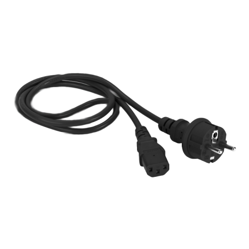 Шнур питания C13-Schuko прямая, 220В, 10А, черный, 2 метра | код LAN-PP13/SH-2.0-BK | LANMASTER