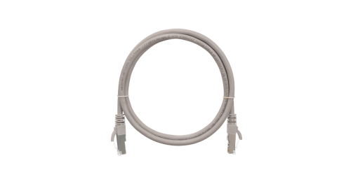 Шнур коммутационный NIKOMAX F/UTP 4 пары, Кат.5е (Класс D), 100МГц, 2хRJ45/8P8C, T568B, заливной, с защитой защелки, многожильный, BC (чистая медь), 26AWG (7х0,165мм), LSZH нг(А)-HFLTx, серый, 5м | код NMC-PC4SD55B-050-C-GY | NIKOMAX