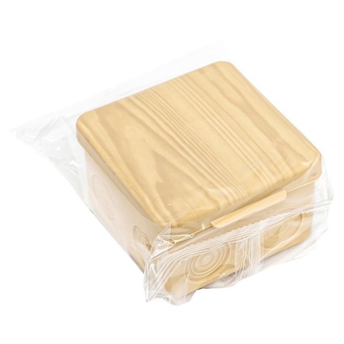 Коробка распаячная КМР-030-035 пылевлагозащищенная без мембранных вводов (80х80х50) светлое дерево PROxima | код plc-kmr-030-035-s | EKF фото 3