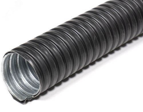 Металлорукав в ПВХ изоляции МРПИ НГ LS 15 (50м/уп) черный ЗЭТА | код zeta44103 | ЗЭТАРУС