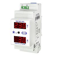 Вольтамперметр цифровой ВАР-М01-083 AC20-450В УХЛ4 20 до 450В и тока от 0 до 63А 2 модуля | код A8302-19912127 | Меандр