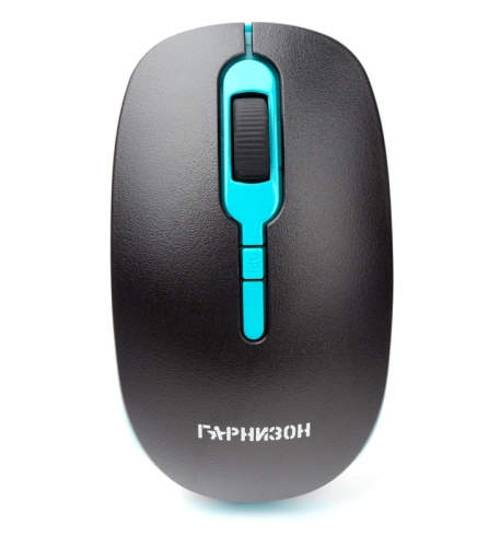 Мышь беспроводная Гарнизон GMW-460-1, черно-бирюзовый, 1600 DPI, 3 кн.+ колесо-кнопка | код GMW-460-1 | Гарнизон