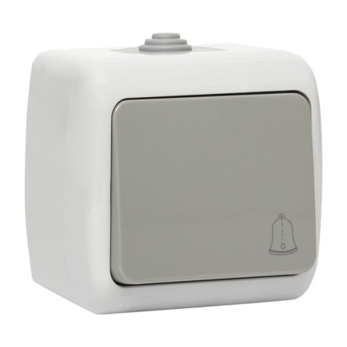 Мурманск Кнопка звонка 1-клавишная 10А IP54 серая | код EFZ10-026-30-54 | EKF фото 2