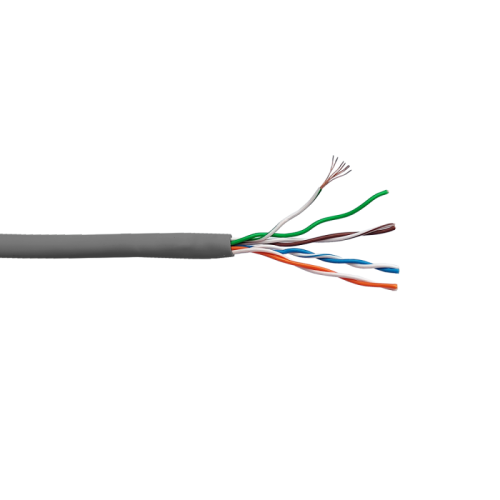 Кабель LANMASTER патч-кордовый UTP, 4x2, кат 5E, 350Mhz, LSZH, серый, 305 м | код LAN-5EUTP-PT-LSZH-GY | LANMASTER