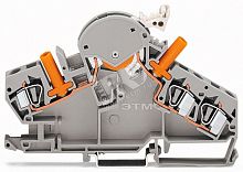 Клемма 0.2-6мм2 тестовая с размыкателем (20шт) | код 282-860 | WAGO