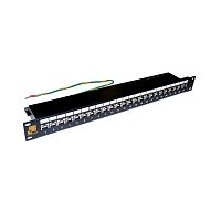 Патч-панель LANMASTER 24 порта, STP, кат.6A, 1U | код LAN-PPL24S6A | LANMASTER