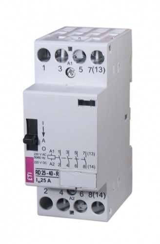 Контактор RD-R 25-04 24V AC/DC (ручн.управл.) | код 002464067 | ETI