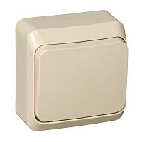 Выключатель 1-клавишный ЭТЮД, открытый монтаж, кремовый | код. BA10-001K | Schneider Electric