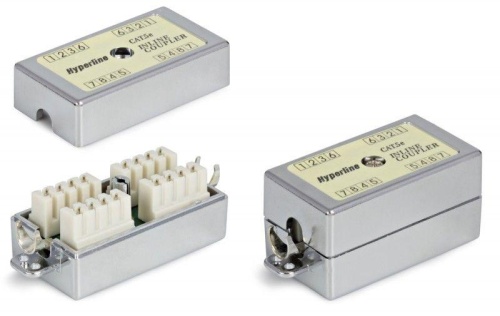 Адаптер проходной (coupler) CA-IDC-C5e-SH-F-WH Dual IDC кат.5E экранир. 4 пары | код 23534 | Hyperline