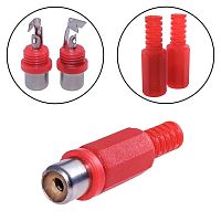 Разъём RCA SZC RP-406, красный | код 107140 | SZC
