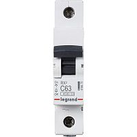 Выключатель автоматический однополюсный RX3 4500 63А C 4,5кА | код. 419670 | Legrand 