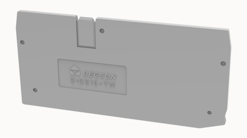D-DS10-TW-01P-11-00Z(H) Торцевая крышка, для клемм DS10-TW, серый | код 11060000310 | DEGSON