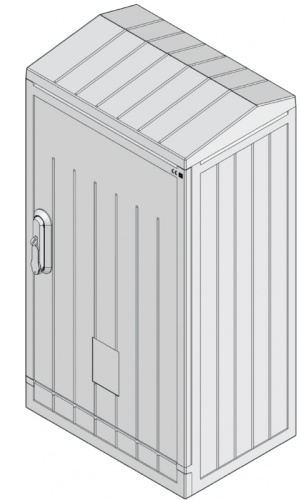 Шкаф полиэстеровый KVR-D 80-80-32 S (В854хШ794хГ320, двухдверный, наклон. крыша) | код 001602278 | ETI