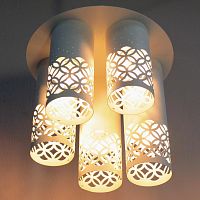 Светильник Касабланка 151 бел. муар НПБ 01-5х60-157 Е27 ИУ | код 1005404803 | Элетех