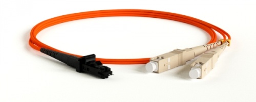 Патч-корд волоконно-оптический (шнур) MM 62.5/125 SC-MTRJ(папа) 2 мм duplex LSZH 5 м, Hyperline FC-D2-62-MTRJM/PR-SC/PR-H-5M-LSZH-OR | код 27943 | Hyperline