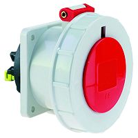 Розетка встраиваемая 32A 5р(3P+N+PE) 6h 400V IP67 75х75мм Quick-Сonnect Bals | код 13762 | Bals