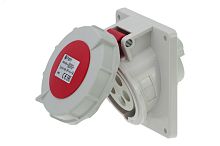 Розетка встраиваемая наклонная 16A/400V/3P+N+E/IP67, фланец 92x100 | код CA1485 | INPIN