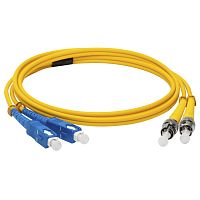 Патч-корд оптический LANMASTER, LSZH, дуплексный, ST/UPC-SC/UPC, SM OS2 , 5.0 м | код LAN-2ST-2SC/SU-5.0 | LANMASTER