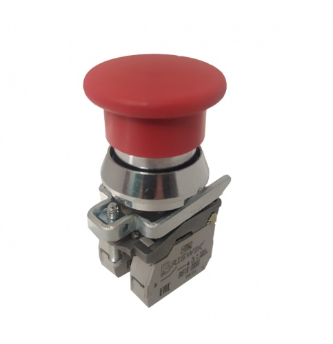 Выключатель Briswik КЕ 191/3м -С красный 0но+2нз Гриб IP66 УХЛ2 10А | код aT-HB-6Ai-0223 | Briswik