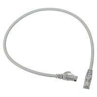 Патч-корд TERACOM PRO Cat.6 неэкранированный UTP оболочка LSZH серый (0.5м) | код TRP-6UTP-LSH-05M-GY | EKF